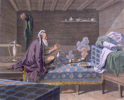 A Persian doing his morning prayers, 1812-13 by E. Karnejeff